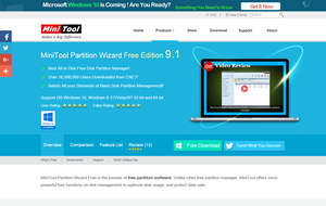 MiniTool Partition Wizard Free Edition ウェブサイト