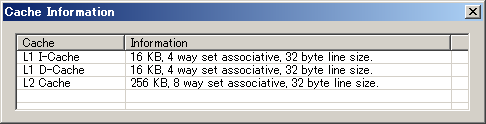 Cache Information