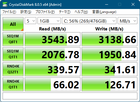 CrystalDiskMark のサムネイル