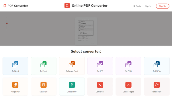 PDF ファイルを任意の形式へ変換