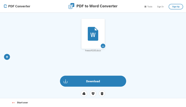 PDF を Word ファイルへ変換