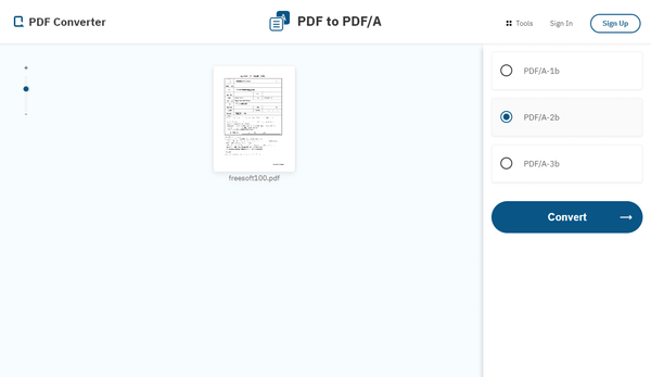 PDF を PDF/A 形式へ変換