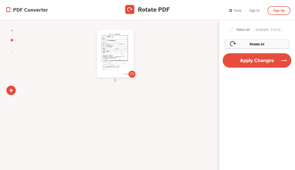 PDF のページを回転