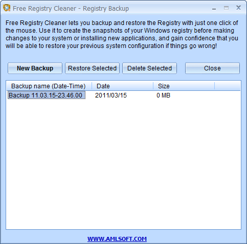 Registry Backup