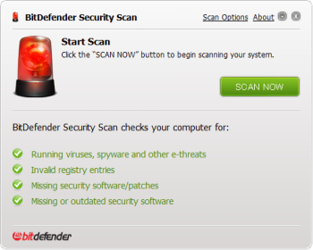 BitDefender Security Scan のスクリーンショット