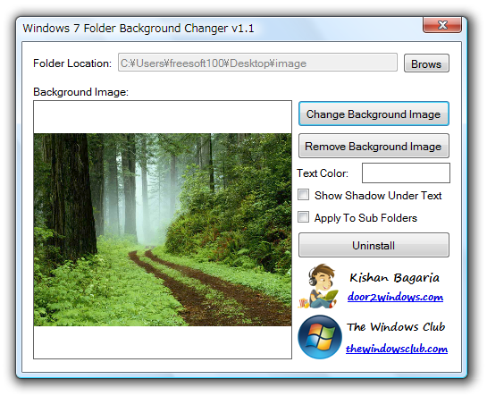 Windows 7 Folder Background Changer