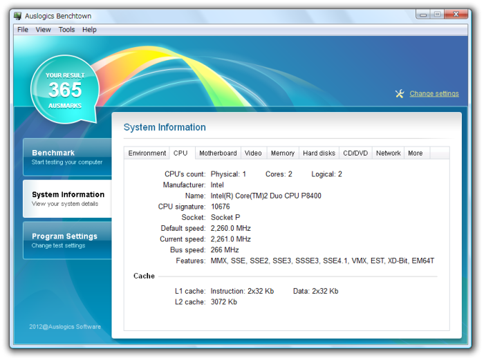 System Information - CPU