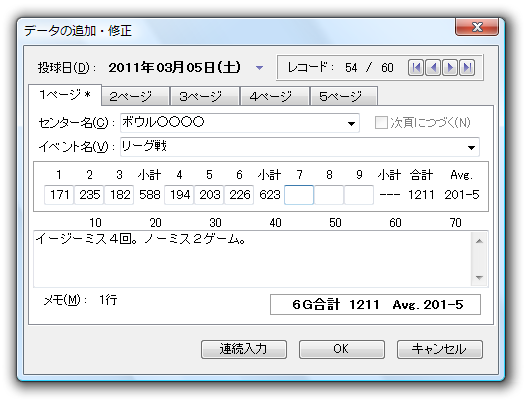 データの追加・修正