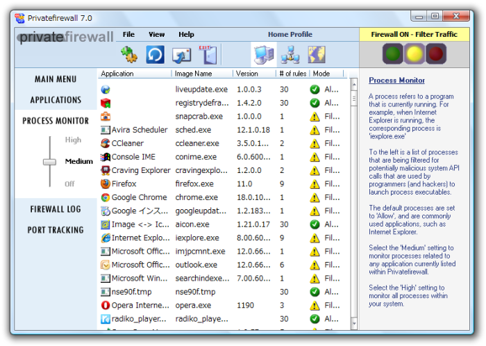 PROCESS MONITOR（プロセスモニタ）