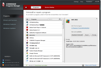 Comodo Programs Manager のサムネイル