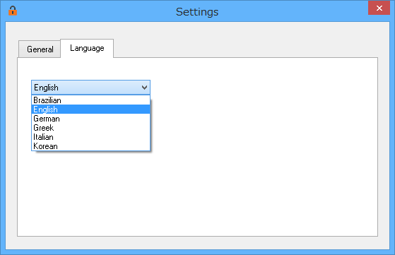 Settings - Language