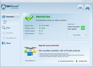 UnThreat Free AntiVirus 2014 のスクリーンショット