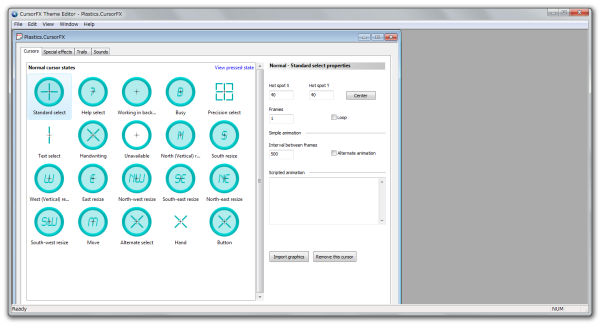 CursorFX Theme Editor（Plastics.CursorFX）