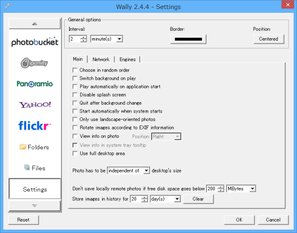 Settings（設定）