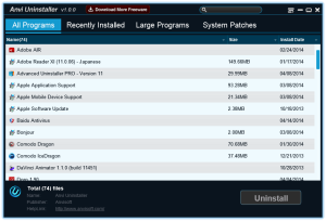 Anvi Uninstaller のスクリーンショット