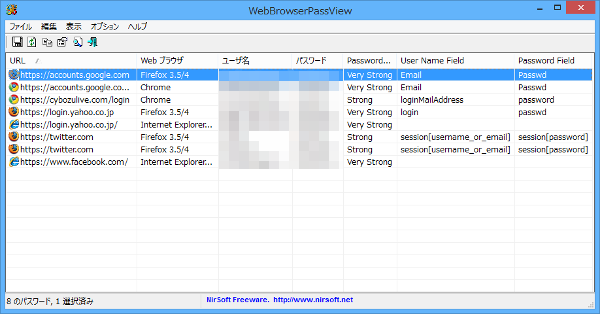 すべての項目を表示し、グリッドラインを表示