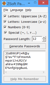 ZSoft Password Generator