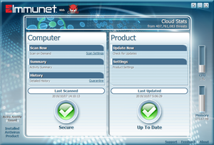 Immunet のスクリーンショット