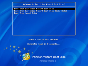 MiniTool Partition Wizard Bootable CD のスクリーンショット