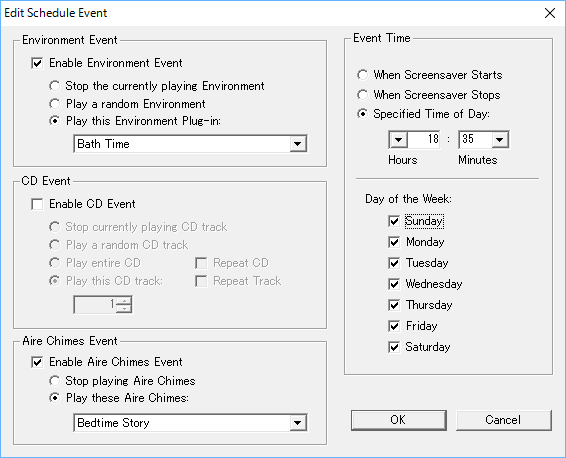 Edit Schedule Event（スケジュールイベントの編集）