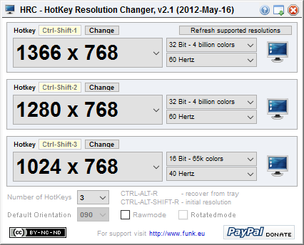 HRC - HotKey Resolution Changer