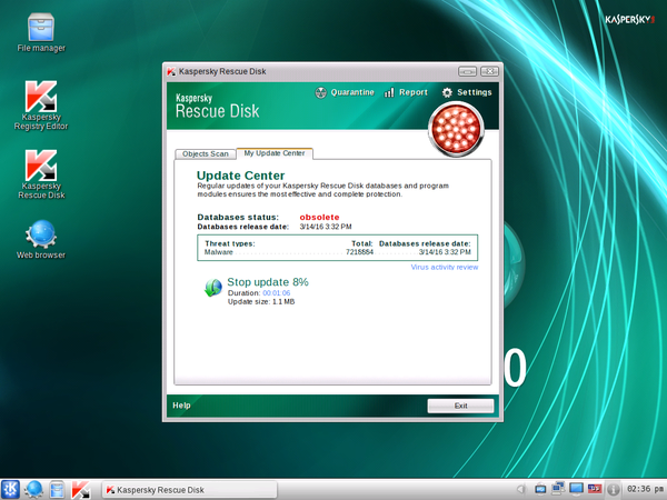 Kaspersky Rescue Disk - My Update Center