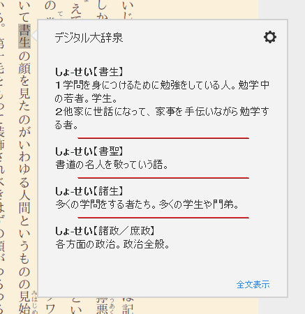 辞書表示