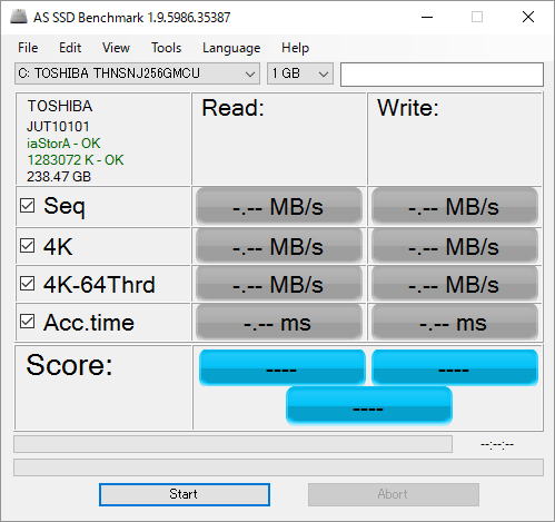 AS SSD Benchmark