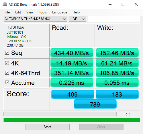 AS SSD Benchmark のサムネイル