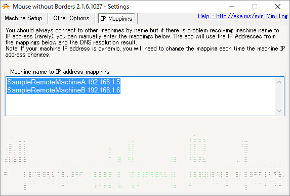 設定 - IPマッピング