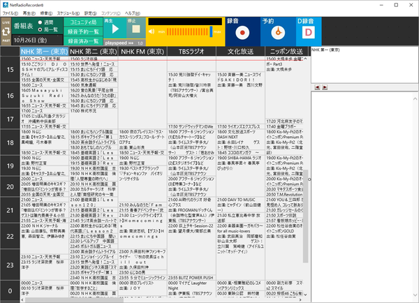 番組表 - 局表示