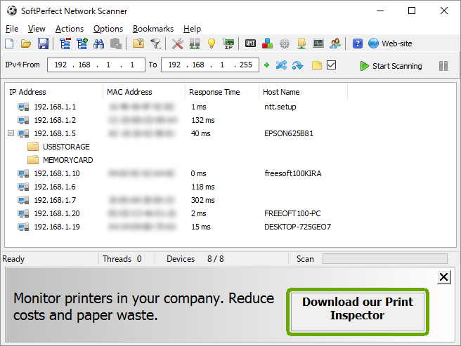 SoftPerfect Network Scanner