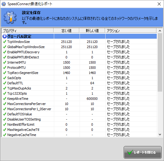 最適化レポート