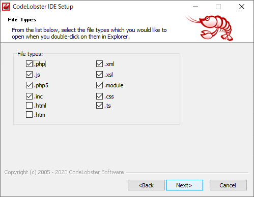 インストール - ファイルの関連付け