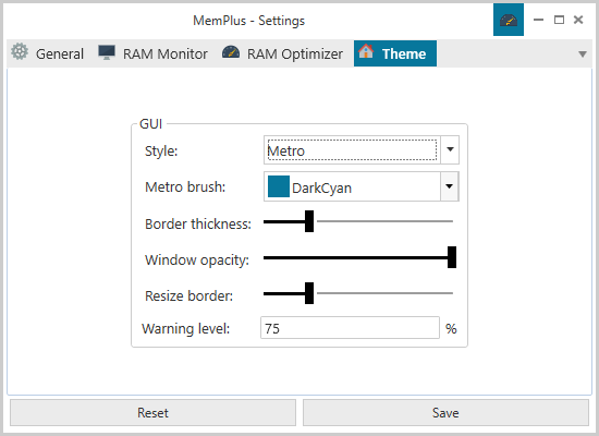 Settings - Theme