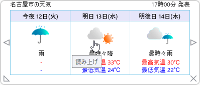 天気予報の読み上げ