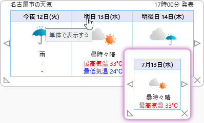 単体で表示