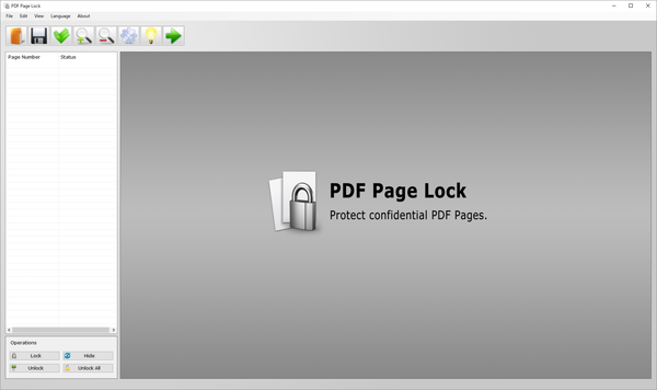 PDF Page Lock - メイン画面