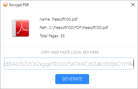 Encrypt PDF（PDFファイルの暗号化）