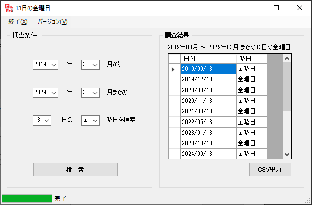 13日の金曜日