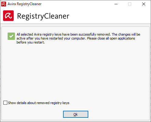 Avira Registry Cleaner