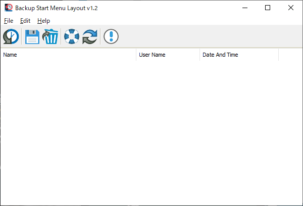 Backup Start Menu Layout - メイン画面