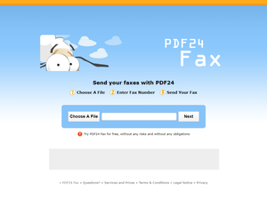 PDF24 FAX のスクリーンショット