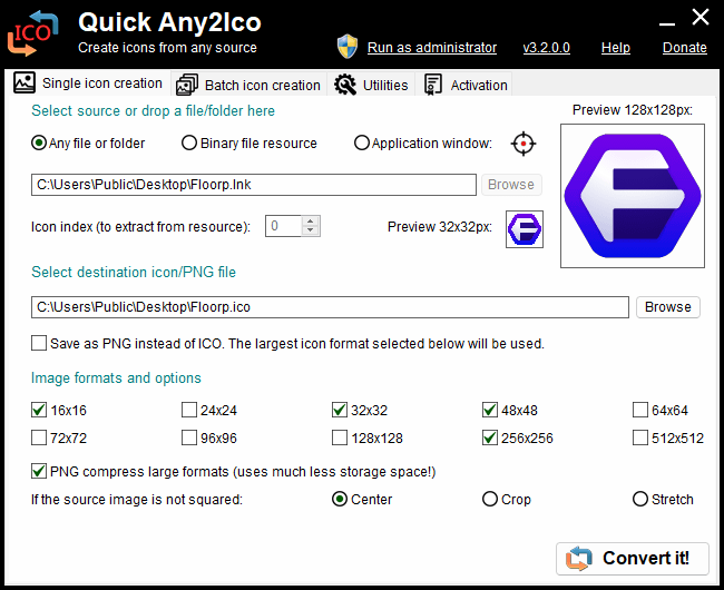 Quick Any2Ico