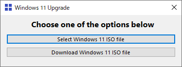 Windows 11 ISO ファイル有無の選択