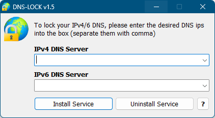 Dns Lock - メイン画面