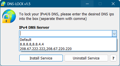 プリセットされた DNS を利用する