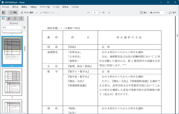 PDF ファイルの表示