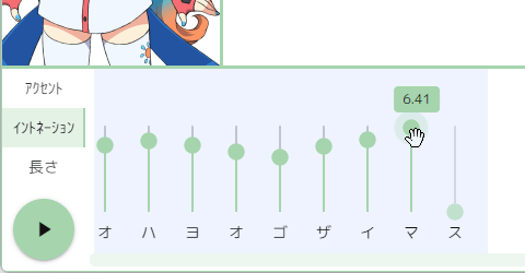 イントネーションの調整