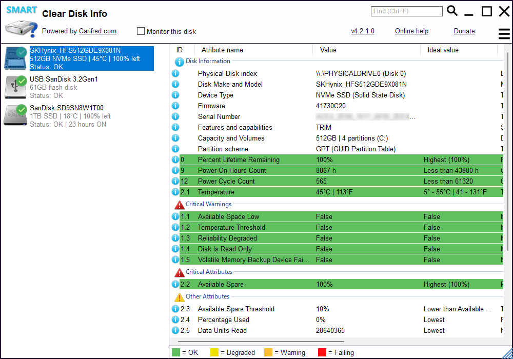 Clear Disk Info